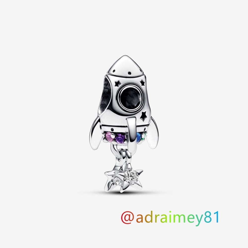 New Pandora Space Love Rocket Charm